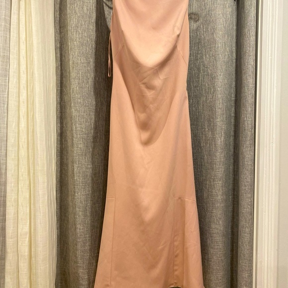 Theia Dress Size 2 Mermaid French Light Pink Trumpet Backless Stretch Formal - Picture 2 of 7